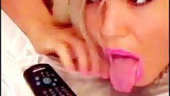 Blonde Teen Webcam Whore Licking Up Her Own Spunk