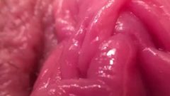 Macro Super Close Up Of My Dripping Pulsating Twat