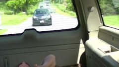 Naked Wife In Suburban Rides Vibrator And Masturbates While Partner Drives