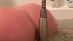 Bath Masturbation With The Shower Head Hasty Extreme Orgasm